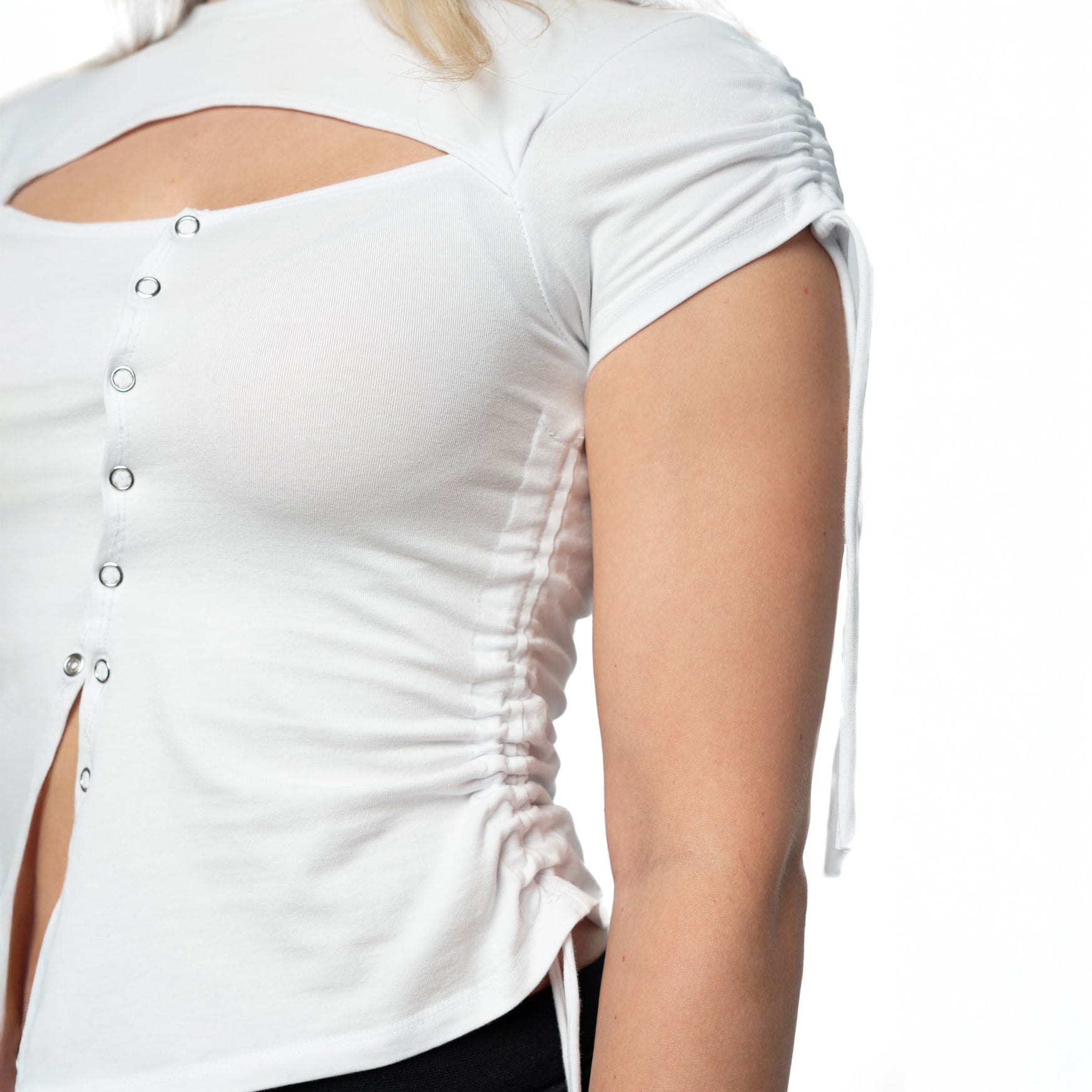 MODULAR CROPPED TOP WHITE